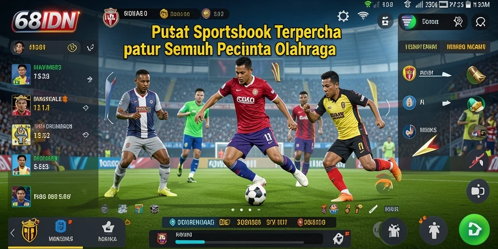Tampilan gameplay interaktif dan menarik dari aplikasi 68IDN Sportsbook.