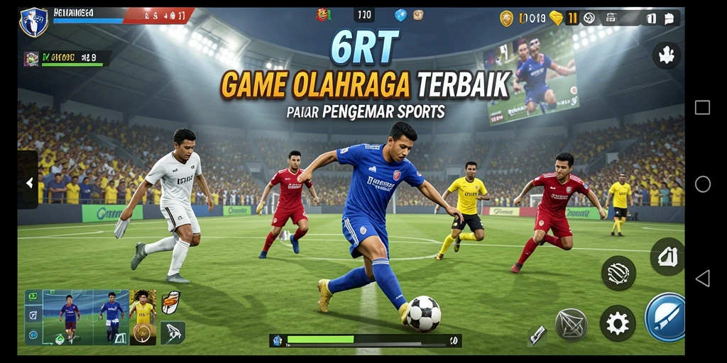 Tampilan gameplay yang seru dan penuh aksi dalam 6RT.