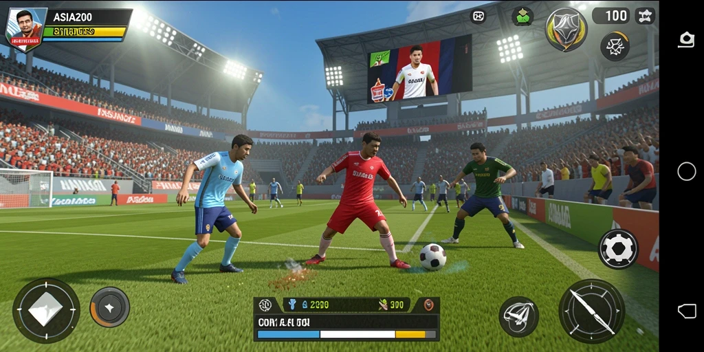 Tampilan seru dari gameplay olahraga di ASIA200.