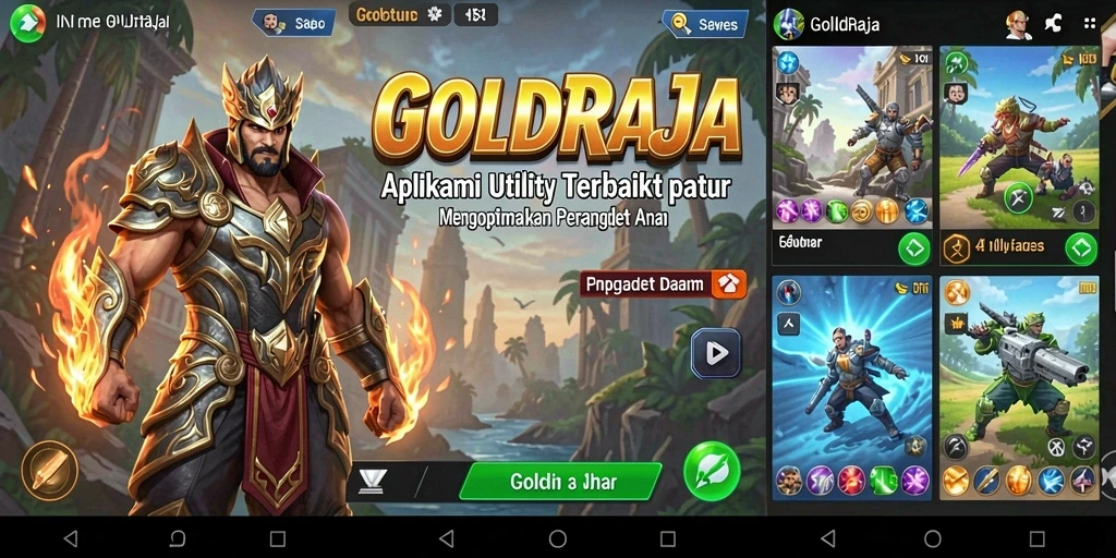 Tampilan antarmuka GOLDRAJA yang sederhana dan fungsional.