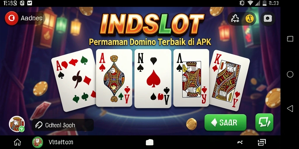 Tampilan gameplay domino yang seru dan menegangkan di INDSLOT.