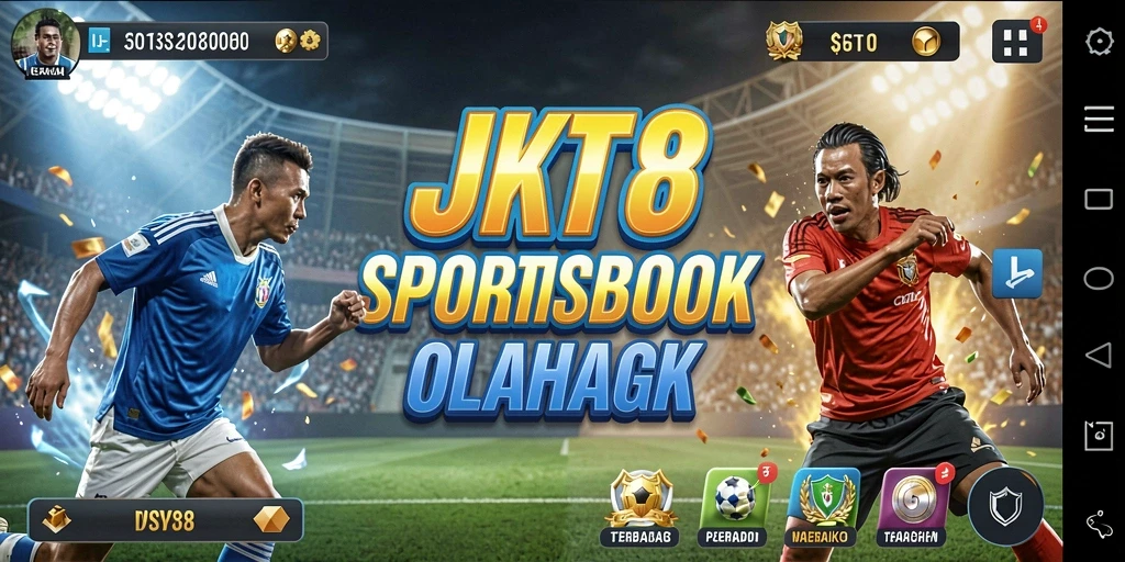 Screenshot JKT8 menampilkan grafik taruhan olahraga yang menarik.