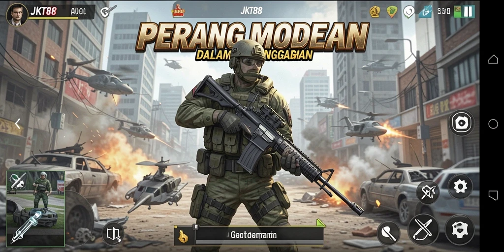 Tangkapan layar dari pertempuran intens di JKT88 dengan grafis menawan.