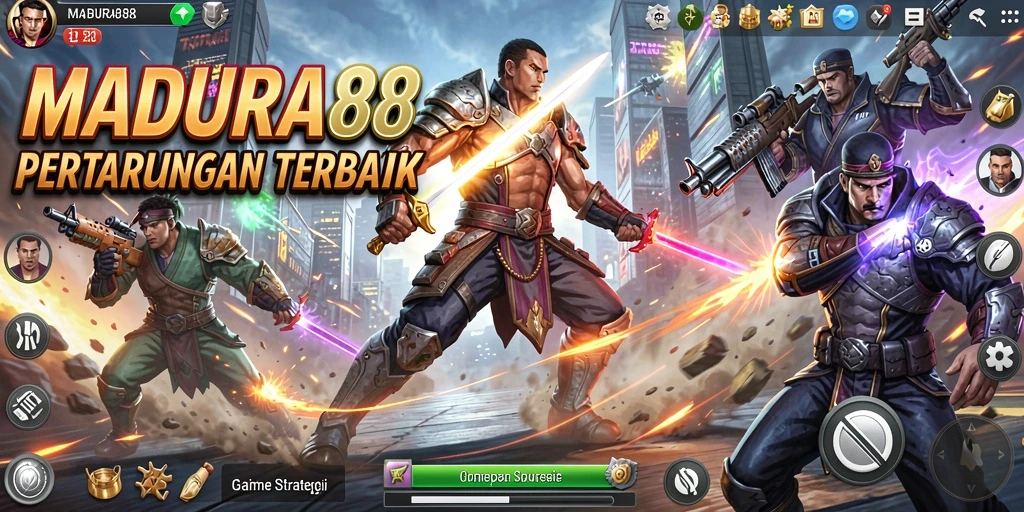 Tangkapan layar bermain game SLG MADURA88 yang intens.