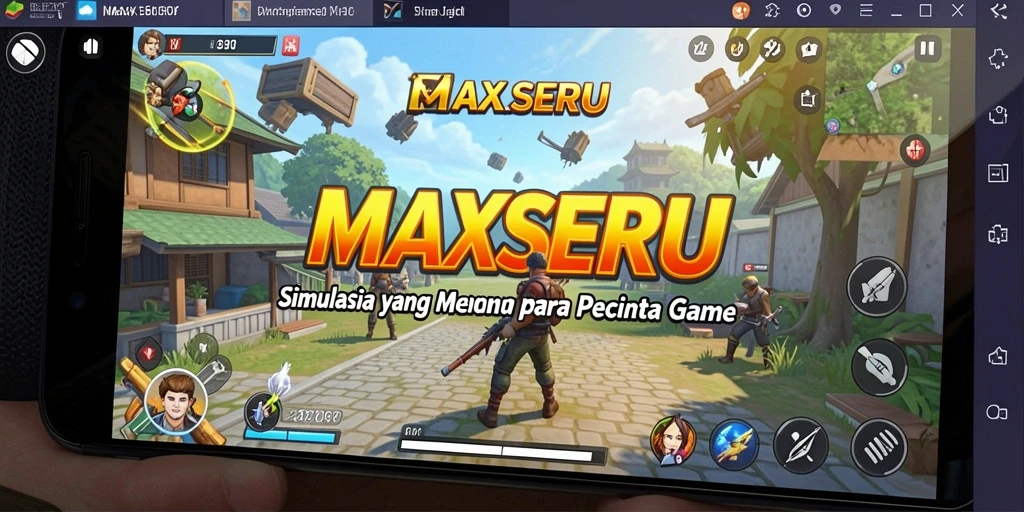 Tampilan gameplay yang imersif dan interaktif dalam MAXSERU.