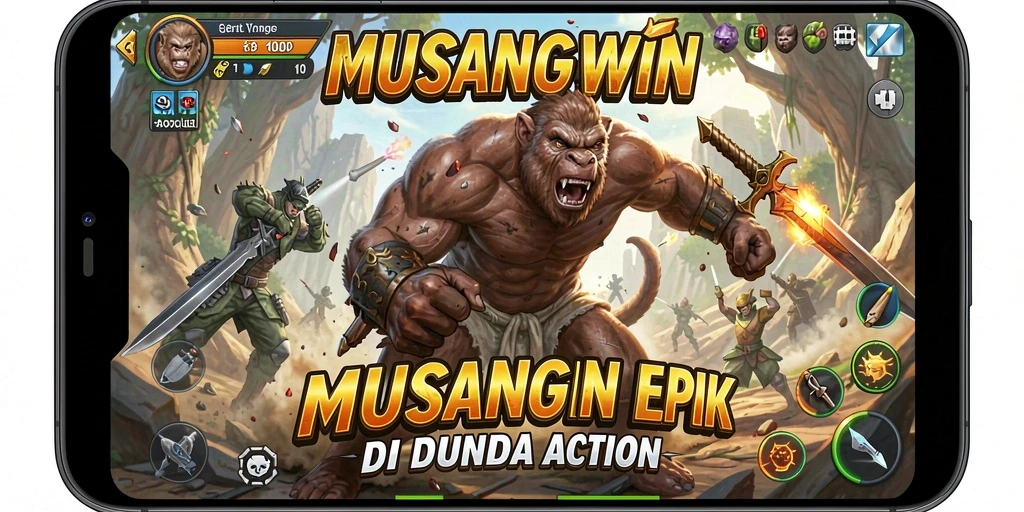 Tampilan seru dari gameplay MUSANGWIN yang menantang.