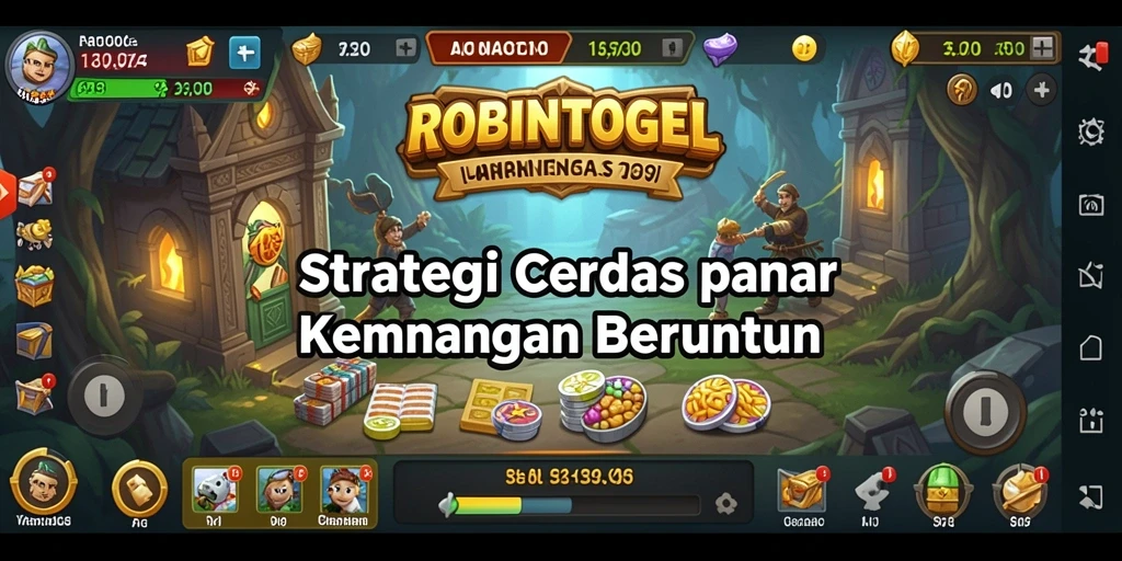 Tampilan strategi intens di gameplay ROBINTOGEL.