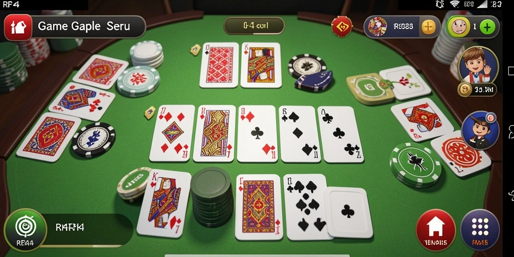 Tampilan gameplay Gaple yang menarik dan interaktif di RR44.