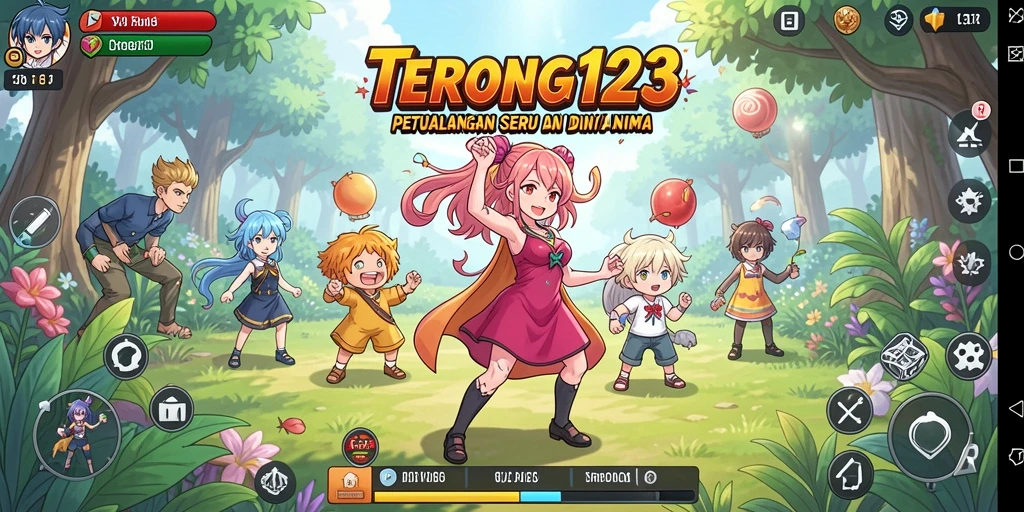 Tampilan menakjubkan dari gameplay anime yang penuh aksi.